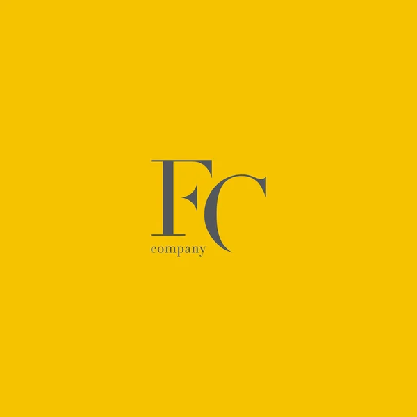 F & λογότυπο γράμματα C — Διανυσματικό Αρχείο