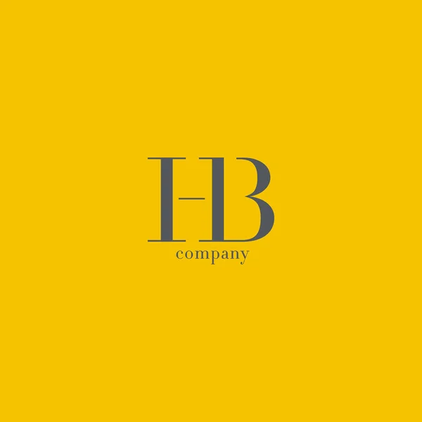 H & B betű logó — Stock Vector