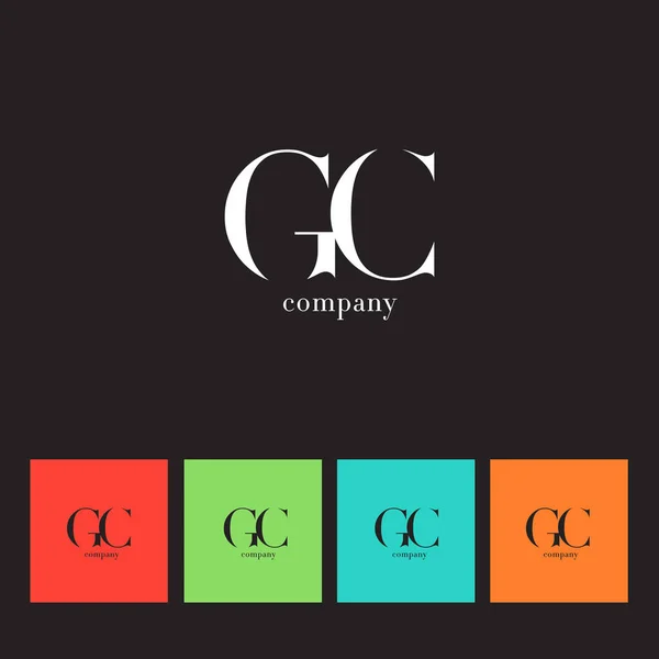 G & C Letters Logo — Stock Vector