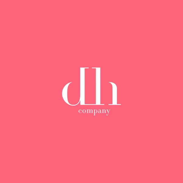 D & H Logo huruf Desain - Stok Vektor
