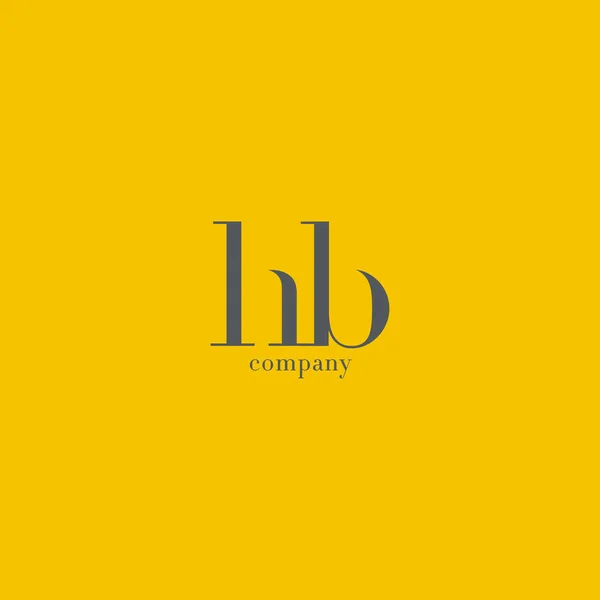Logotipo de letras H & B — Vector de stock
