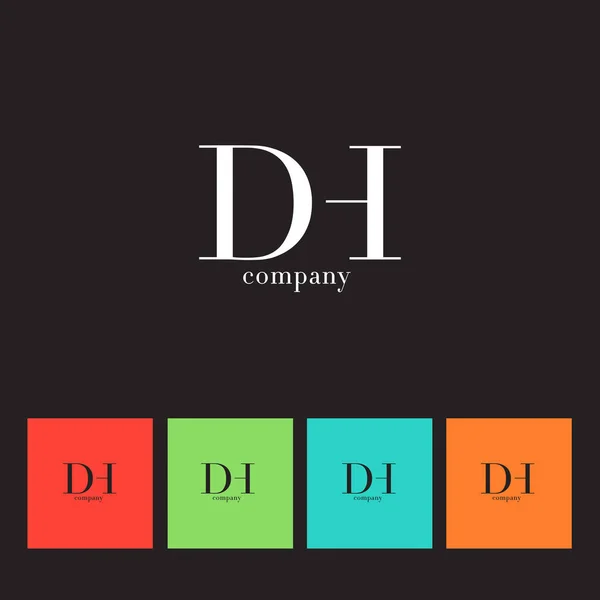 Logo lettera D & H Design — Vettoriale Stock