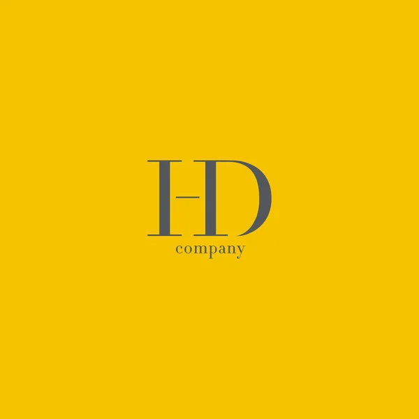 H & D 문자 로고 — 스톡 벡터