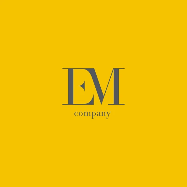 E & M Letras Logo —  Vetores de Stock