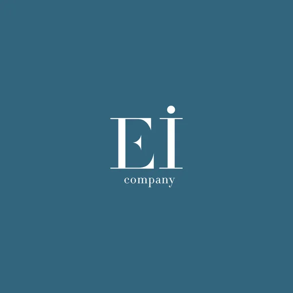 E & i Buchstaben Logo — Stockvektor