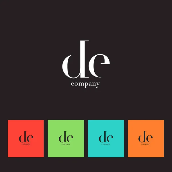 D & E Letters Logo — Stock Vector