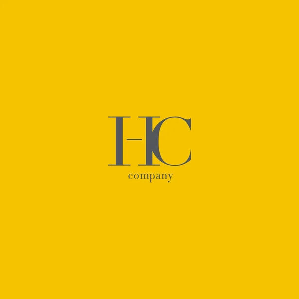H & C 문자 로고 — 스톡 벡터