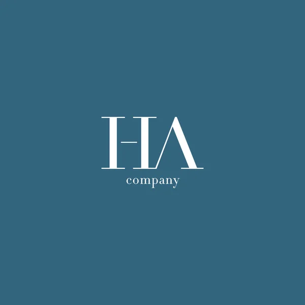 Logotipo de letras H & A — Vector de stock