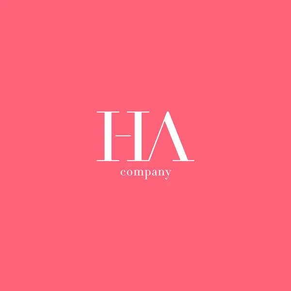 H & A Letters Logo — Stock Vector