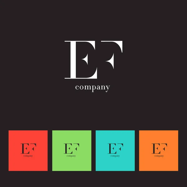 E & F letras logotipo —  Vetores de Stock