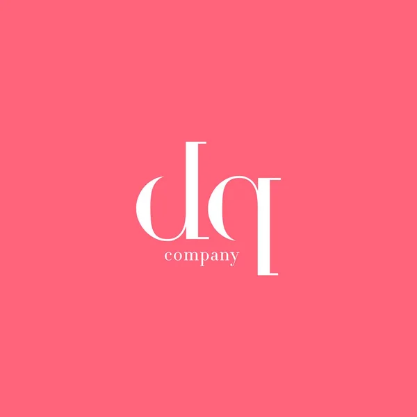 D & Q bokstäver logotyp — Stock vektor