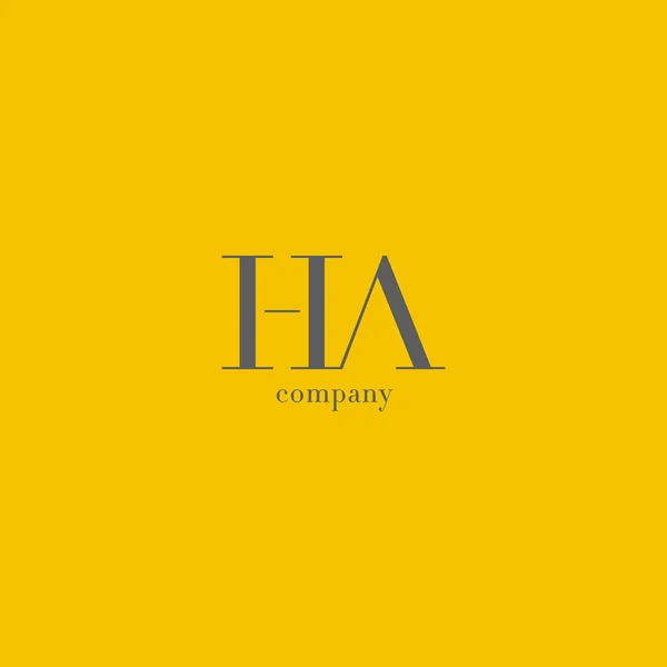 Logotipo de letras H & A — Vector de stock