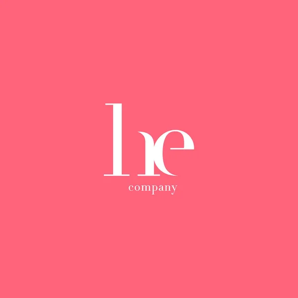 H & E letras logotipo — Vetor de Stock