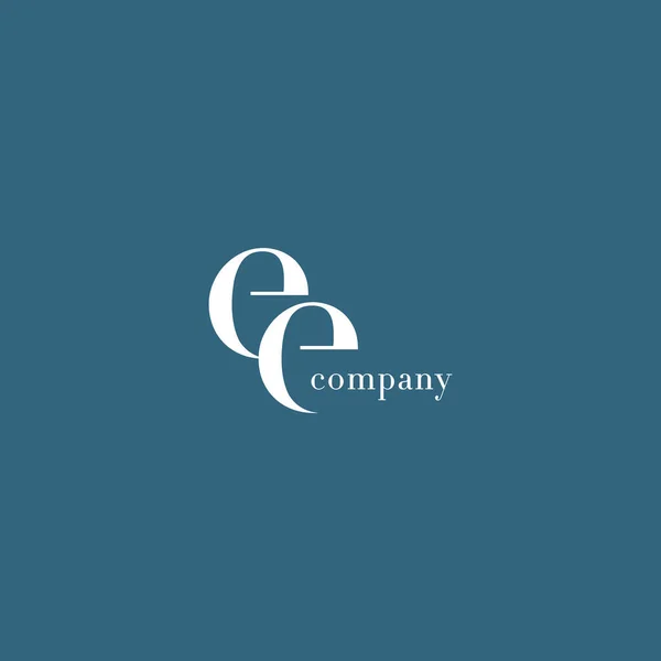 E & E letras logotipo — Vetor de Stock