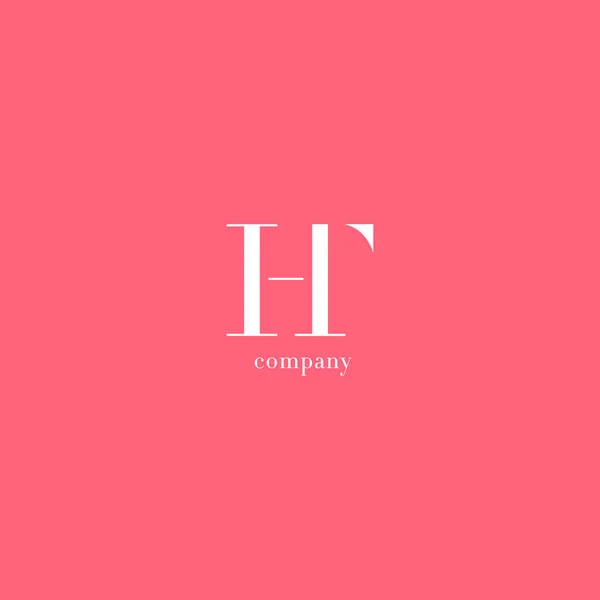 H & T letras logotipo —  Vetores de Stock