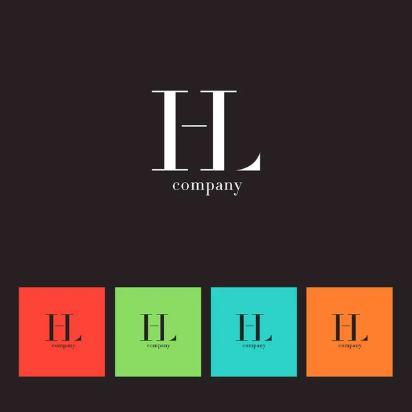 Logo delle lettere H & L — Vettoriale Stock