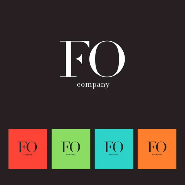 F & O Letters Logo — 图库矢量图片