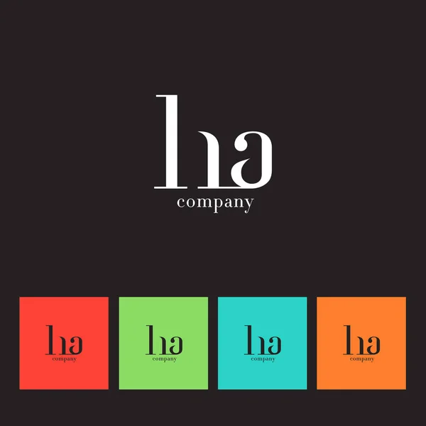H & en brev-logotyp — Stock vektor