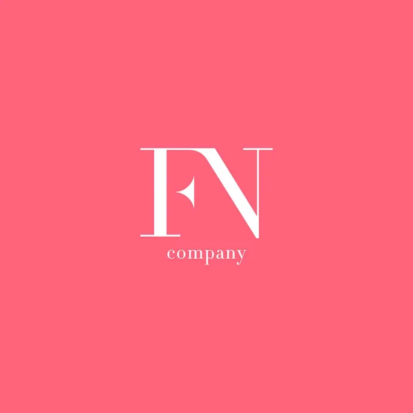Logotipo de letras F & N — Vetor de Stock