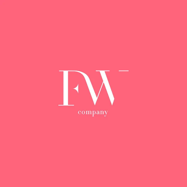 F & W bokstäver logotyp — Stock vektor