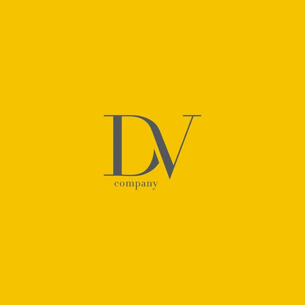 Logo lettere D & V — Vettoriale Stock