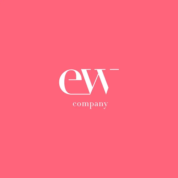 E & W bokstäver logotyp — Stock vektor