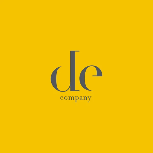 D & E Letras Logo —  Vetores de Stock