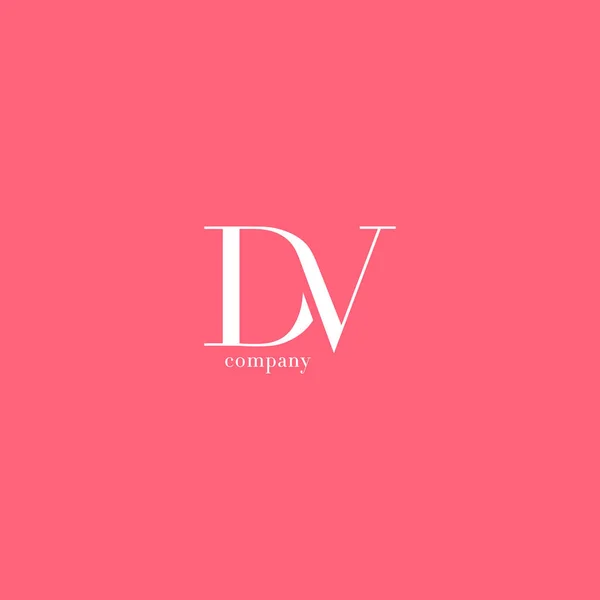 D & V betű logó — Stock Vector