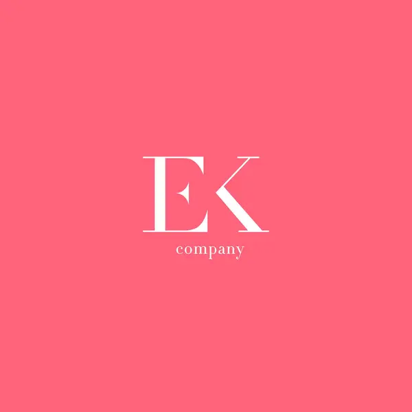 E & K Letras Logo —  Vetores de Stock