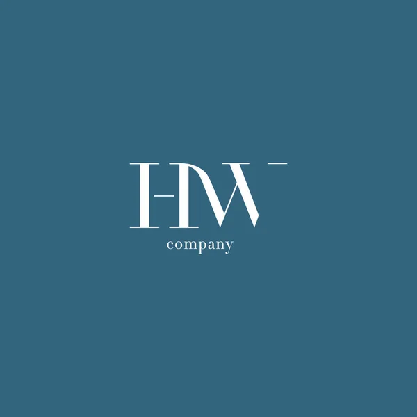 Logo des lettres H & W — Image vectorielle