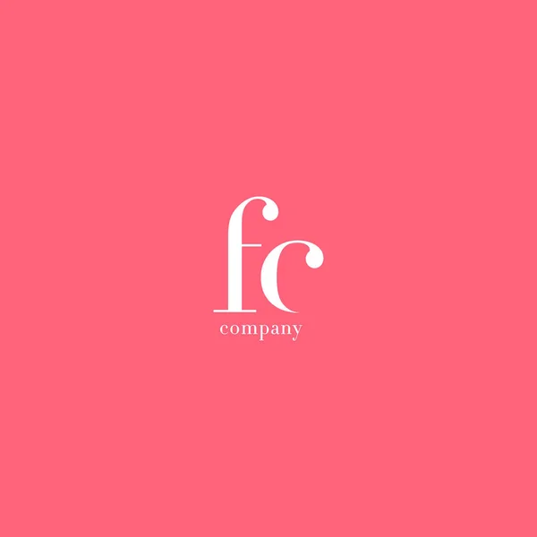 F 与 C 字母徽标 — 图库矢量图片