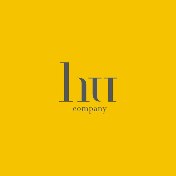 Logotipo de letras H & U — Vector de stock