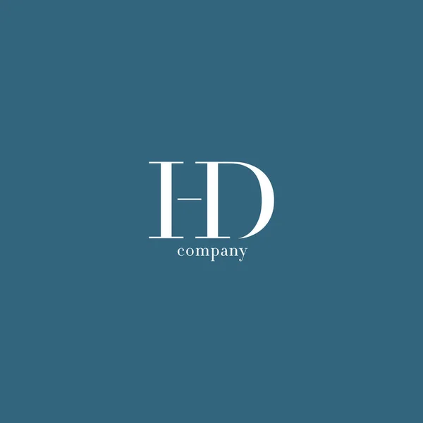 H & D 문자 로고 — 스톡 벡터