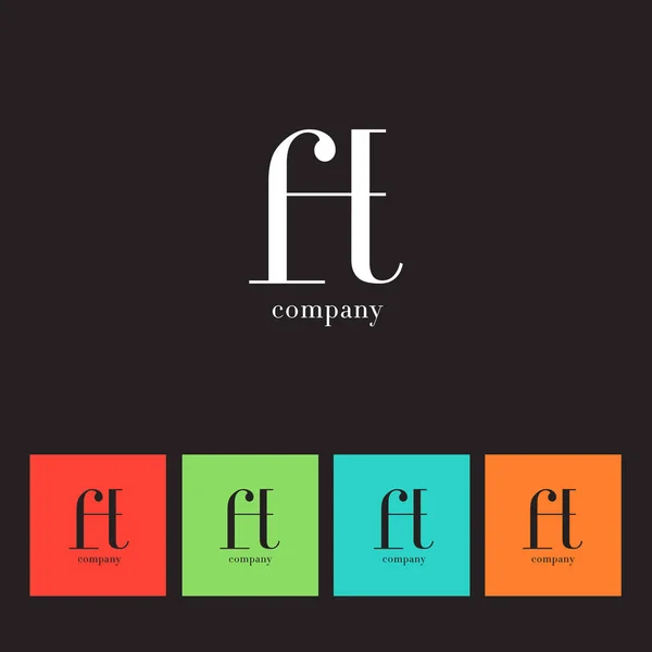 F & T 字母徽标 — 图库矢量图片