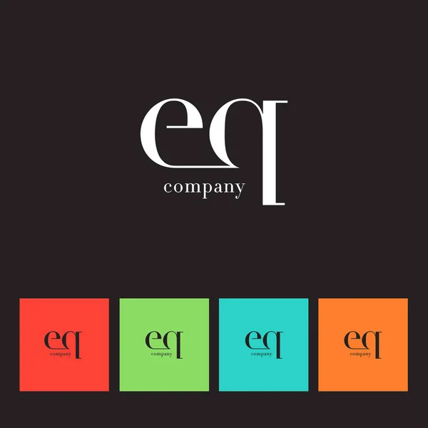 E & Q Letters Logo — 图库矢量图片