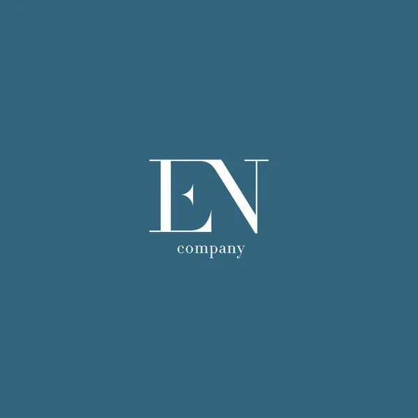 Logotipo de letras E & N — Vetor de Stock