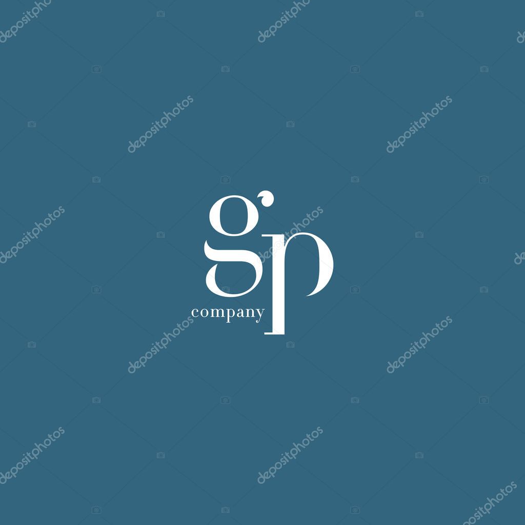 G & P Letters Logo Template Vector.