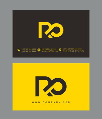 R ve O mektup Logo Simge
