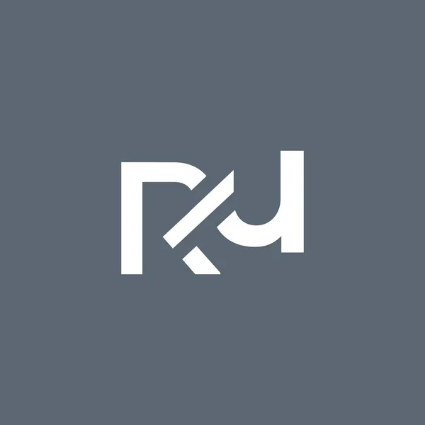 R & u Buchstabe Logo — Stockvektor