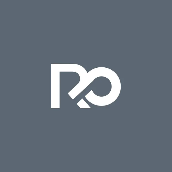 R & O Letter Logo — Stok Vektör