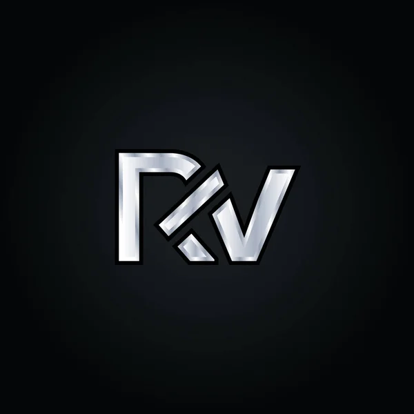 Logotipo de letra R & V — Archivo Imágenes Vectoriales