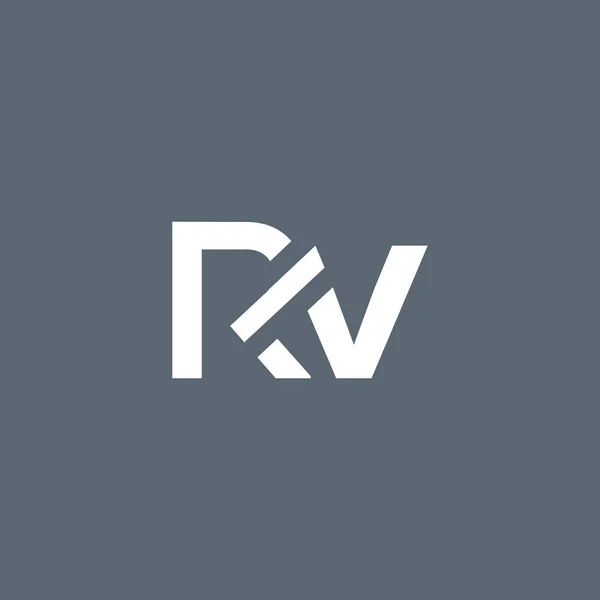 R & V Letter Logo — Stock Vector