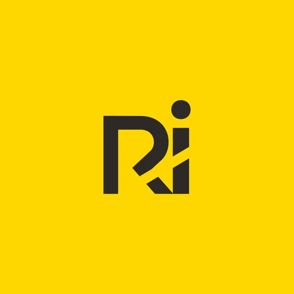 R & i Buchstabe Logo — Stockvektor