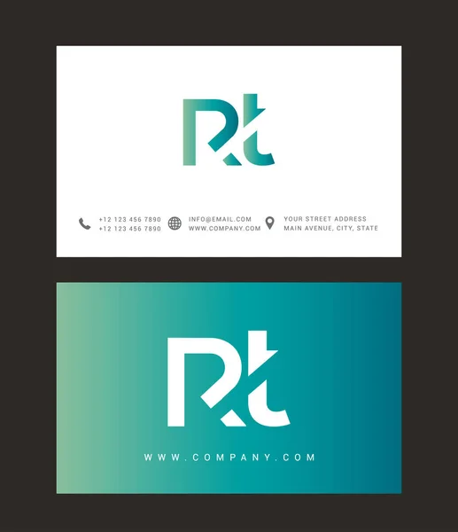 R & ikona Logo litery T — Wektor stockowy