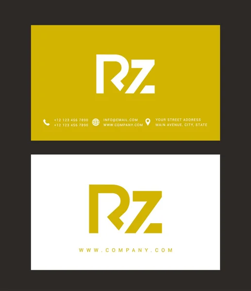 Icono de logotipo de letra R & Z — Vector de stock