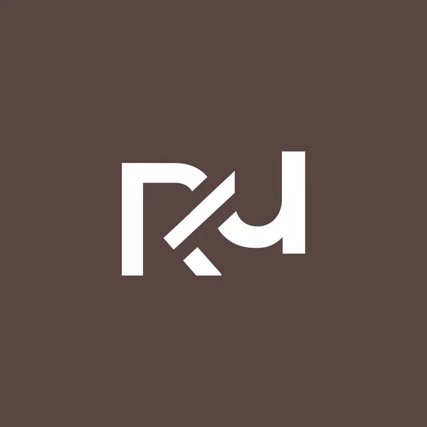 R & U brev logotyp — Stock vektor