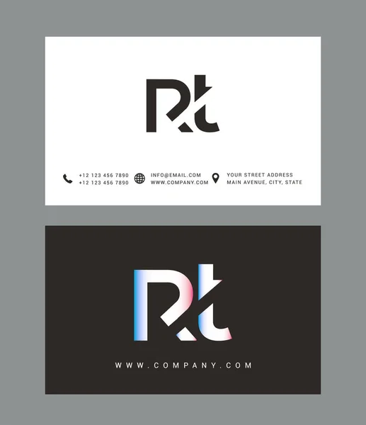 Icono de logotipo de letra R & T — Vector de stock