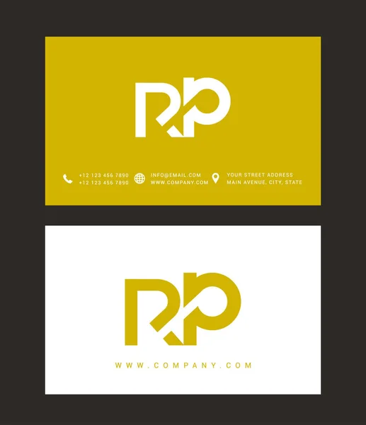 Ícone do logotipo da letra R & P —  Vetores de Stock