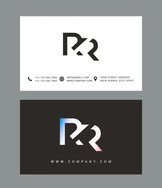 Icono de logotipo de letra R & R — Vector de stock