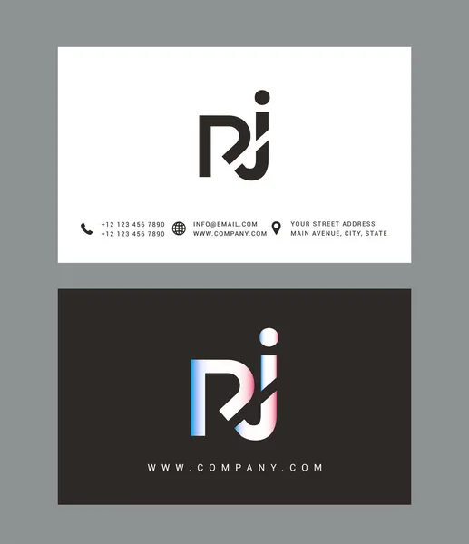 Icono de logotipo de letra R & J — Vector de stock